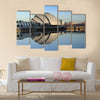 Glasgow's Armadillo in winter sunshine reflected off River Clyde, Multi Panel Canvas Wall Art