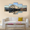 Glasgow's Armadillo in winter sunshine reflected off River Clyde, Multi Panel Canvas Wall Art