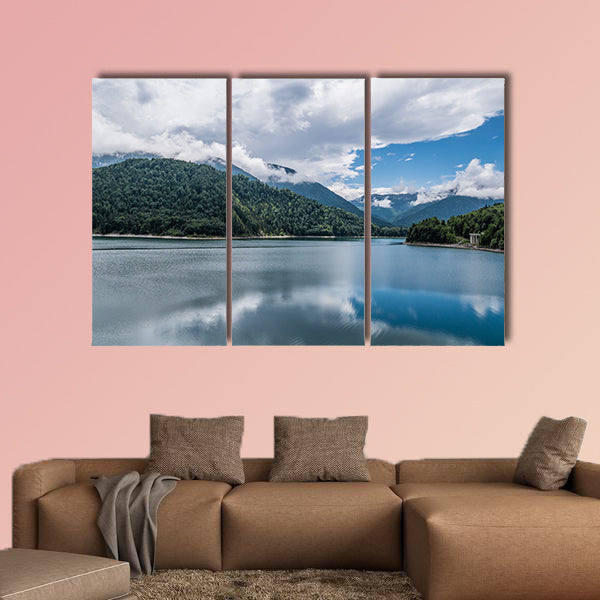 The mountain lake Sylvenstein Lake in Bavaria, Germany wall art