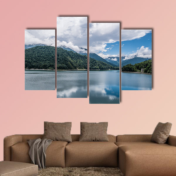 The mountain lake Sylvenstein Lake in Bavaria, Germany wall art