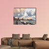 People meet sunset after storm, Havana, Cuba multi panel canvas wall art