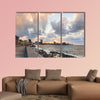 People meet sunset after storm, Havana, Cuba multi panel canvas wall art