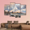 People meet sunset after storm, Havana, Cuba multi panel canvas wall art