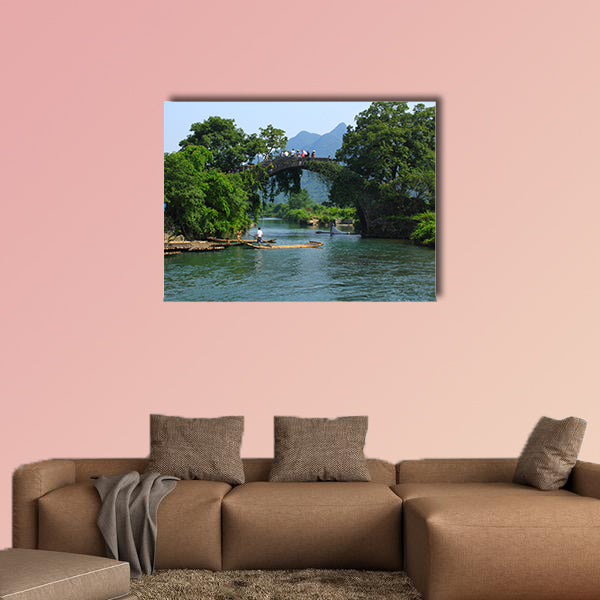 Yangshuo Fu Li bridge landscape scenery view multi panel canvas wall art