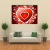 Vector Illustration Red Valentines Heart with Sparkles multi panel canvas wall art