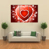 Vector Illustration Red Valentines Heart with Sparkles multi panel canvas wall art