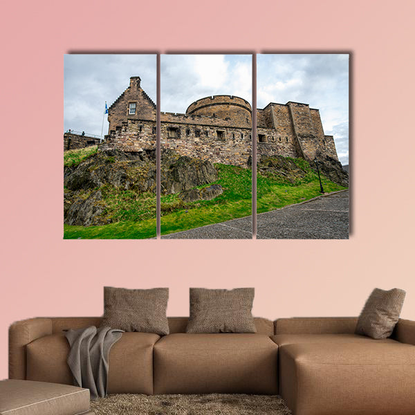 An inner view of Edinburgh Castle multi panel canvas wall art