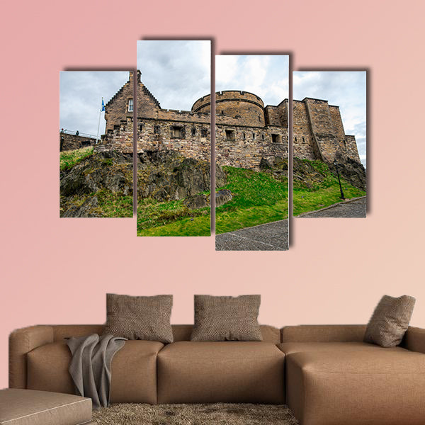 An inner view of Edinburgh Castle multi panel canvas wall art