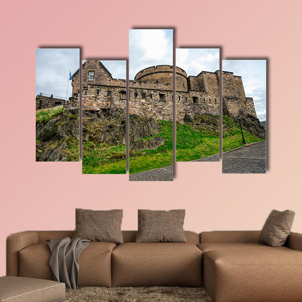 An inner view of Edinburgh Castle multi panel canvas wall art
