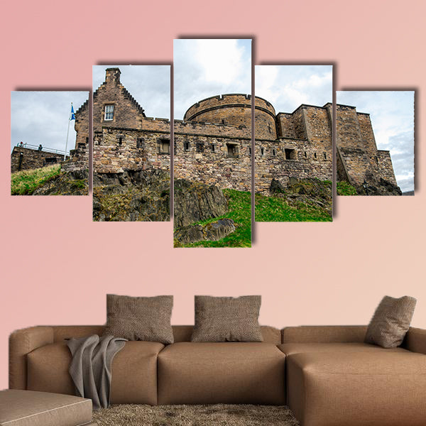 An inner view of Edinburgh Castle multi panel canvas wall art