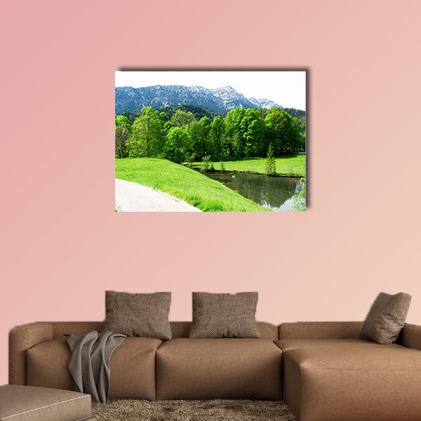 Bavaria, Palace garden of Linderhof Castle in Germany canvas wall art