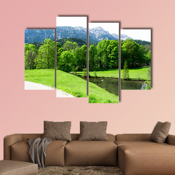 Bavaria, Palace garden of Linderhof Castle in Germany canvas wall art