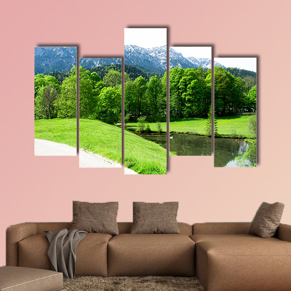 Bavaria, Palace garden of Linderhof Castle in Germany canvas wall art