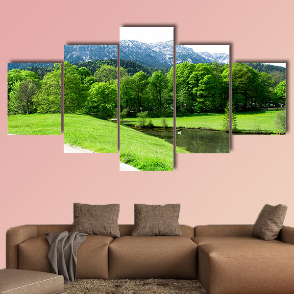 Bavaria, Palace garden of Linderhof Castle in Germany canvas wall art