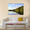 Amazing view of reflection of clouds and trees multi panel canvas wall art