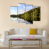 Amazing view of reflection of clouds and trees multi panel canvas wall art