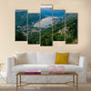 Bay of Kotor with birds-eye view. The town of Kotor, Muo, Prcanj, Tivat. View of the mountains, sea, clouds Multi panel canvas wall art