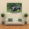 KHABAROVSK, RUSSIA, Zodiac sign Taurus in the Park at the Amur Boulevard, Multi Panel Canvas Wall Art