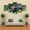 KHABAROVSK, RUSSIA, Zodiac sign Taurus in the Park at the Amur Boulevard, Multi Panel Canvas Wall Art