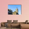 Antique city building in Edinburgh multi panel canvas wall art