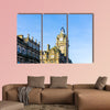 Antique city building in Edinburgh multi panel canvas wall art