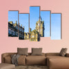 Antique city building in Edinburgh multi panel canvas wall art