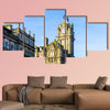 Antique city building in Edinburgh multi panel canvas wall art