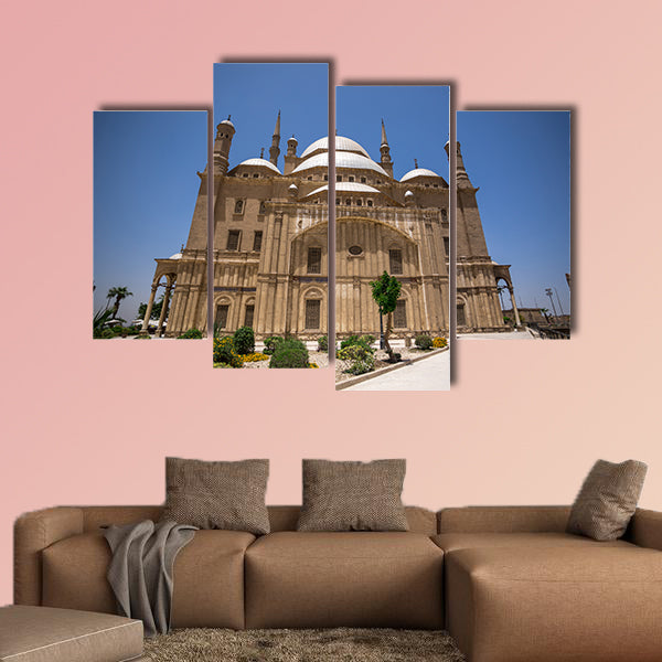 The Great Mosque of Muhammad Ali Pasha in the Citadel of Cairo in Egypt Multi panel canvas wall art