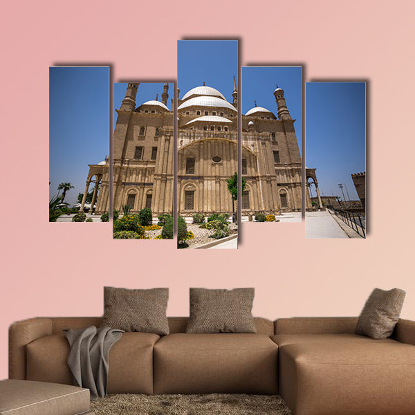 The Great Mosque of Muhammad Ali Pasha in the Citadel of Cairo in Egypt Multi panel canvas wall art