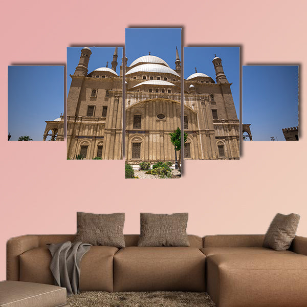 The Great Mosque of Muhammad Ali Pasha in the Citadel of Cairo in Egypt Multi panel canvas wall art