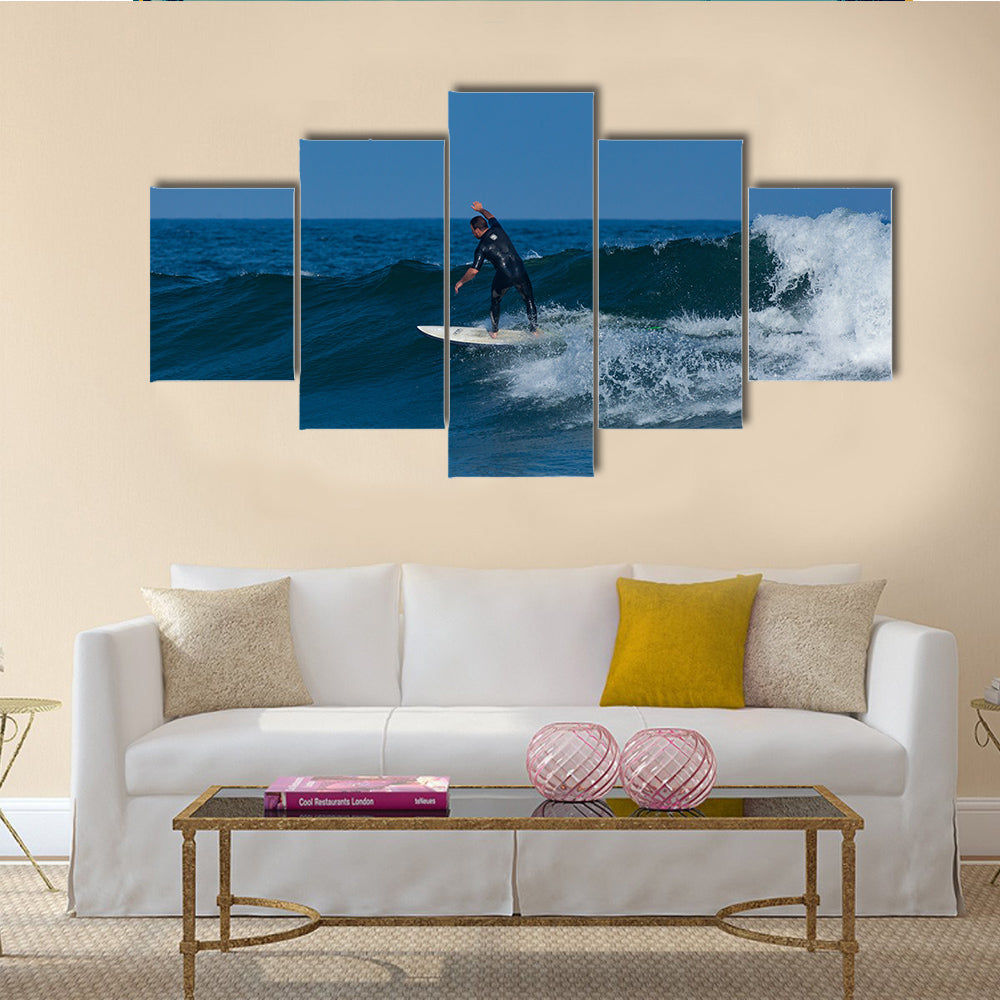 The Crazy Surfers Enjoy The Surfing At The Tropical Storm Jose, Multi Panel Canvas Wall Art