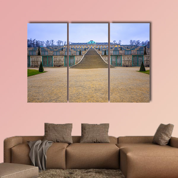 Front of Sans Souci palace in Potsdam, Berlin, Germany, Europe wall art