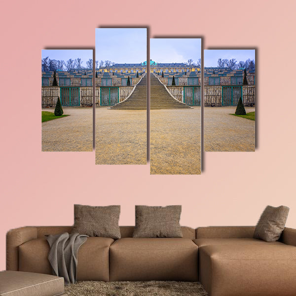 Front of Sans Souci palace in Potsdam, Berlin, Germany, Europe wall art