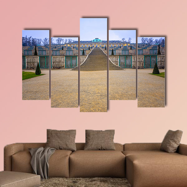 Front of Sans Souci palace in Potsdam, Berlin, Germany, Europe wall art