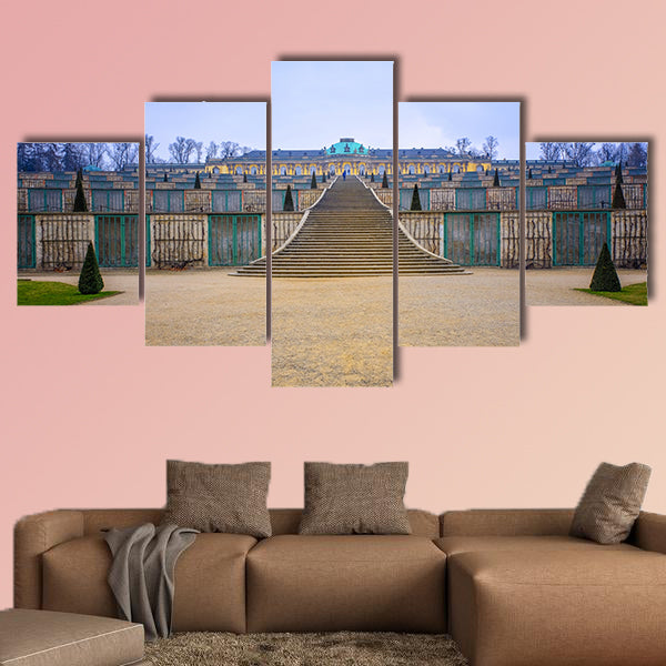 Front of Sans Souci palace in Potsdam, Berlin, Germany, Europe wall art