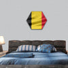 Flag of Belgium hexagonal canvas wall art