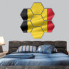 Flag of Belgium hexagonal canvas wall art