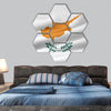 Flag of Cyprus hexagonal canvas wall art