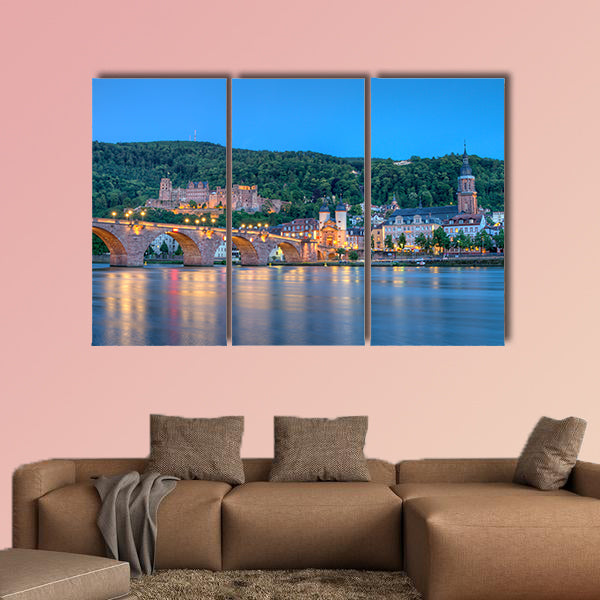 Old castle and Carl-Theodor Bridge, Heidelberg, Germany, wall art