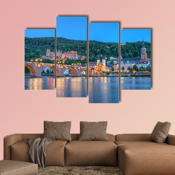 Old castle and Carl-Theodor Bridge, Heidelberg, Germany, wall art