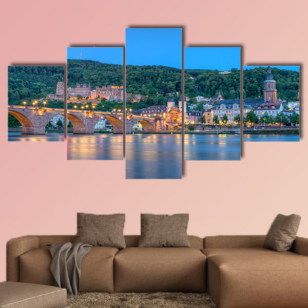 Old castle and Carl-Theodor Bridge, Heidelberg, Germany, wall art