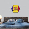 Flag of Andorra hexagonal canvas wall art