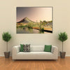 The Breathtaking Beauty And The Sunrise On The Sahara Desert in Libya, Multi Panel Canvas Wall Art