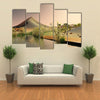 The Breathtaking Beauty And The Sunrise On The Sahara Desert in Libya, Multi Panel Canvas Wall Art