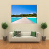 The Beauty Of The Beach Located In The Maldives, Multi Panel Canvas Wall Art