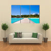 The Beauty Of The Beach Located In The Maldives, Multi Panel Canvas Wall Art