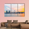 Gwangan Bridge with beautiful sky in Busan City multi panel canvas wall art