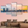 Gwangan Bridge with beautiful sky in Busan City multi panel canvas wall art