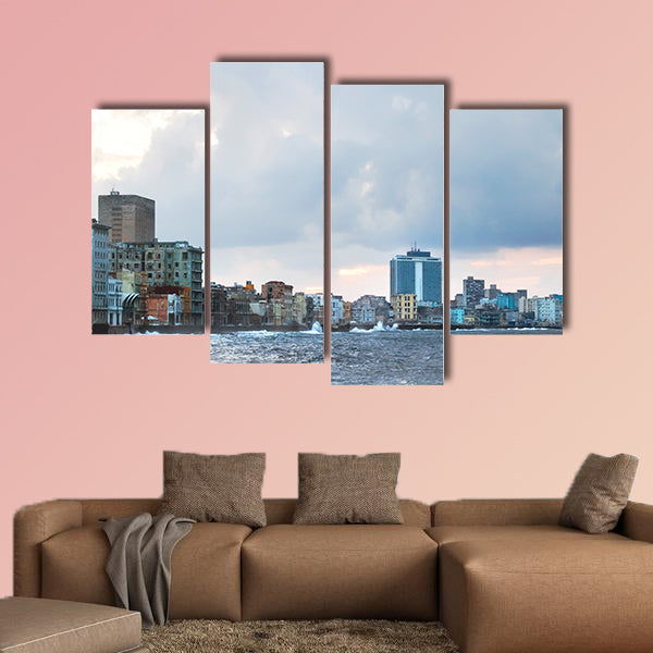Cloudy sunset after storm at promenade Malecon, Havana, Cuba wall art