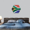 Flag of South Africa hexagonal canvas wall art